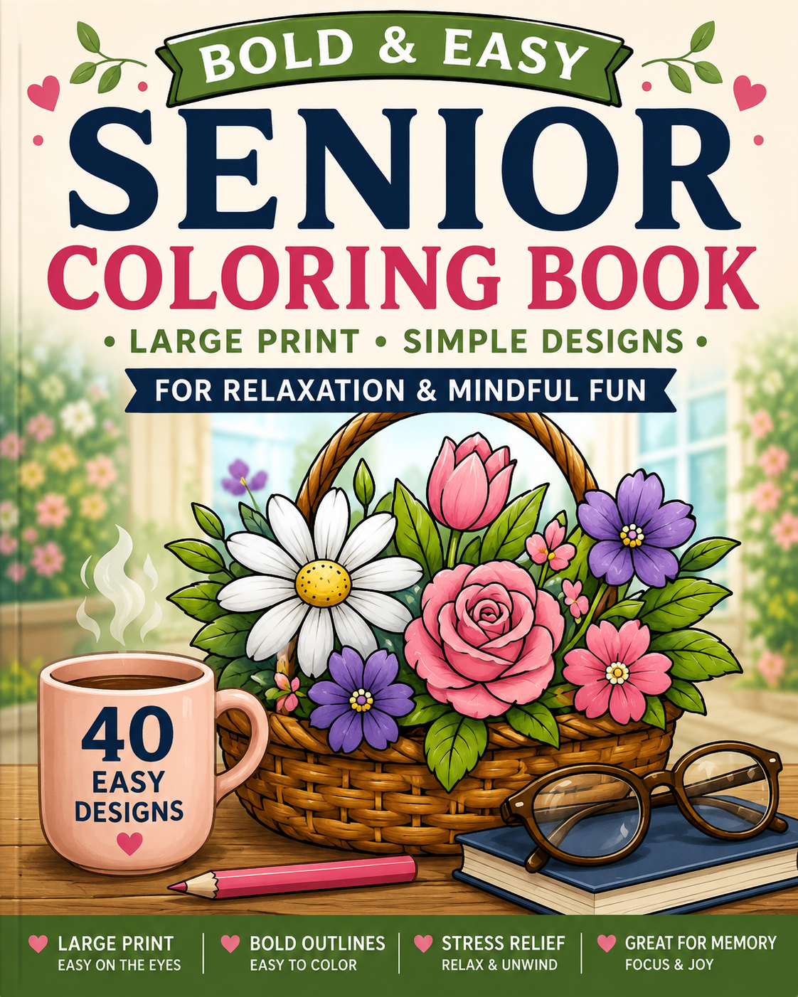 Senior coloring book coloring book for senior