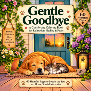 Gentle Goodbye: Pet Loss Coloring Book PDF | Pet Memorial & Remembrance Activity Book